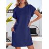 imageEVALESS Womens Summer Dresses 2026 Fashion Short Sleeve Cute Spring Mini Dress Crewneck Casual Beach Vacation DressesZ New Navy Blue