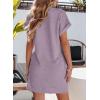 imageEVALESS Womens Summer Dresses 2026 Fashion Short Sleeve Cute Spring Mini Dress Crewneck Casual Beach Vacation DressesZ Purple