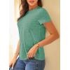 imageEVALESS Womens Casual Polka Dot Tops Crewneck Short Sleeve T Shirts Fashion Outfits 2026 Spring Summer ShirtsJ Green