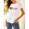 imageEVALESS Womens Casual Polka Dot Tops Crewneck Short Sleeve T Shirts Fashion Outfits 2026 Spring Summer ShirtsJ3 White