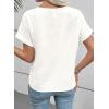 imageEVALESS Womens Tops Summer Trendy Dressy Casual V Neck Short Sleeve Shirts Cute Boho Business Work Loose BlousesWhite