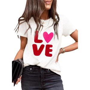 imageEVALESS Womens Casual Polka Dot Tops Crewneck Short Sleeve T Shirts Fashion Outfits 2026 Spring Summer ShirtsJ2 White