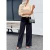imageEVALESS Blouses for Women Dressy Casual 34 Length Sleeve Lace Patchwork Business Work TopsParchment