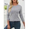 imageEVALESS Fall Sweaters for Women 2025 Trendy Wool Blend Sweaters Long Sleeve Crewneck Fall Outfits Pullover Sweater Tops1a Urban Grey