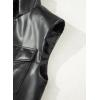 imageEVALESS Faux Leather Jacket Women Sleeveless Motorcycle Coat Zip Up Vest Jackets Fall Fashion Outfits Winter ClothesBlack