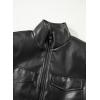 imageEVALESS Faux Leather Jacket Women Sleeveless Motorcycle Coat Zip Up Vest Jackets Fall Fashion Outfits Winter ClothesBlack