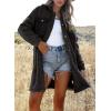 imageEVALESS Fuzzy Fleece Jackets for Women Fashion Long Sleeve Lapel Button Down Long Teddy Coat Faux Fur Warm Winter OutwearB Black