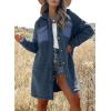 imageEVALESS Fuzzy Fleece Jackets for Women Fashion Long Sleeve Lapel Button Down Long Teddy Coat Faux Fur Warm Winter OutwearB Blue