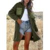 imageEVALESS Fuzzy Fleece Jackets for Women Fashion Long Sleeve Lapel Button Down Long Teddy Coat Faux Fur Warm Winter OutwearB Green