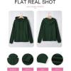 imageEVALESS Hoodies for Women Long Sleeve Patchwork Waffle Knit Drawstring Oversized Hooded Sweatshirt Tops Fashion 2025Forest Green