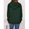 imageEVALESS Hoodies for Women Long Sleeve Patchwork Waffle Knit Drawstring Oversized Hooded Sweatshirt Tops Fashion 2025Forest Green