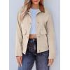 imageEVALESS Jackets for Women Fall Fashion 2025 Lightweight Coat Button Down Cropped Shackets With PocketsApricot