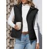 imageEVALESS Puffer Vest Women Fall Winter Coats 2025 Lightweight Stand Collar Vest Trendy Sleeveless Zip Up Quilted JacketsBlack