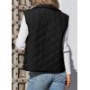 imageEVALESS Puffer Vest Women Fall Winter Coats 2025 Lightweight Stand Collar Vest Trendy Sleeveless Zip Up Quilted JacketsBlack