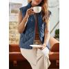 imageEVALESS Puffer Vest Women Fall Winter Coats 2025 Lightweight Stand Collar Vest Trendy Sleeveless Zip Up Quilted JacketsIvy