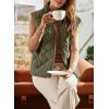 imageEVALESS Puffer Vest Women Fall Winter Coats 2025 Lightweight Stand Collar Vest Trendy Sleeveless Zip Up Quilted JacketsMoss Green