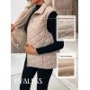 imageEVALESS Puffer Vest Women Fall Winter Coats 2025 Lightweight Stand Collar Vest Trendy Sleeveless Zip Up Quilted JacketsParchment