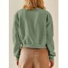 imageEVALESS Womens Crop Jacket Long Sleeve Shacket Lightweight Fall 2025 Casual Coat with PocketsLaurel Green