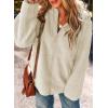 imageEVALESS Womens Fleece Jacket Long Sleeve Zip Up Sherpa Coats 2025 Fall Winter Trendy Fuzzy Hooded Jackets with PocketsBeige