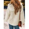 imageEVALESS Womens Fleece Jacket Long Sleeve Zip Up Sherpa Coats 2025 Fall Winter Trendy Fuzzy Hooded Jackets with PocketsBeige