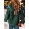 imageEVALESS Womens Fleece Jacket Long Sleeve Zip Up Sherpa Coats 2025 Fall Winter Trendy Fuzzy Hooded Jackets with PocketsBlackish Green