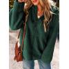 imageEVALESS Womens Fleece Jacket Long Sleeve Zip Up Sherpa Coats 2025 Fall Winter Trendy Fuzzy Hooded Jackets with PocketsBlackish Green