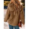 imageEVALESS Womens Fleece Jacket Long Sleeve Zip Up Sherpa Coats 2025 Fall Winter Trendy Fuzzy Hooded Jackets with PocketsBrown
