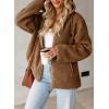 imageEVALESS Womens Fleece Jacket Long Sleeve Zip Up Sherpa Coats 2025 Fall Winter Trendy Fuzzy Hooded Jackets with PocketsBrown