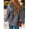 imageEVALESS Womens Fleece Jacket Long Sleeve Zip Up Sherpa Coats 2025 Fall Winter Trendy Fuzzy Hooded Jackets with PocketsDark Grey