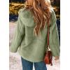 imageEVALESS Womens Fleece Jacket Long Sleeve Zip Up Sherpa Coats 2025 Fall Winter Trendy Fuzzy Hooded Jackets with PocketsGreen