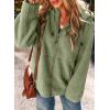 imageEVALESS Womens Fleece Jacket Long Sleeve Zip Up Sherpa Coats 2025 Fall Winter Trendy Fuzzy Hooded Jackets with PocketsGreen