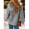 imageEVALESS Womens Fleece Jacket Long Sleeve Zip Up Sherpa Coats 2025 Fall Winter Trendy Fuzzy Hooded Jackets with PocketsGrey