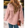 imageEVALESS Womens Fleece Jacket Long Sleeve Zip Up Sherpa Coats 2025 Fall Winter Trendy Fuzzy Hooded Jackets with PocketsPink