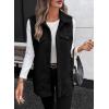 imageEVALESS Womens Warm Sherpa Fleece Sleeveless Button Down Long Vest Sherpa Jackets Coat OuterwearBlack