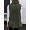 imageEVALESS Womens Warm Sherpa Fleece Sleeveless Button Down Long Vest Sherpa Jackets Coat OuterwearMoss Green