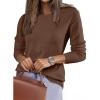 imageEVALESS Fall Sweaters for Women 2025 Trendy Wool Blend Sweaters Long Sleeve Crewneck Fall Outfits Pullover Sweater Tops1a Walnut