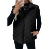 imageEVALESS Puffer Vest Women Fall Winter Coats 2025 Lightweight Stand Collar Vest Trendy Sleeveless Zip Up Quilted JacketsBlack