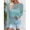 imageEVALESS Off The Shoulder Loose Knit Summer Sweater for Women Beach Vacation Clothes for Women Trendy 2026Light Blue
