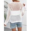 imageEVALESS Off The Shoulder Loose Knit Summer Sweater for Women Beach Vacation Clothes for Women Trendy 2026White