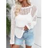 imageEVALESS Off The Shoulder Loose Knit Summer Sweater for Women Beach Vacation Clothes for Women Trendy 2026White