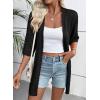 imageEVALESS Womens Crochet Knit Cardigan Sweaters Short Sleeve Open Front Kimonos Boho Tops Lightweight Casual VacationBlack