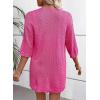 imageEVALESS Womens Crochet Knit Cardigan Sweaters Short Sleeve Open Front Kimonos Boho Tops Lightweight Casual VacationSachet Pink