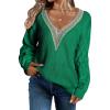 imageEVALESS womens PulloverE Green