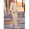 imageEVALESS Two Piece Sets for Women Lounge Sets Casual V Neck Sweatshirt and Wide Leg Sweatpants Matching Sets Women ClothingApricot