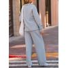imageEVALESS Two Piece Sets for Women Lounge Sets Casual V Neck Sweatshirt and Wide Leg Sweatpants Matching Sets Women ClothingBeau Blue