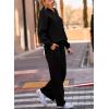 imageEVALESS Two Piece Sets for Women Lounge Sets Casual V Neck Sweatshirt and Wide Leg Sweatpants Matching Sets Women ClothingBlack