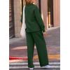 imageEVALESS Two Piece Sets for Women Lounge Sets Casual V Neck Sweatshirt and Wide Leg Sweatpants Matching Sets Women ClothingBlackish Green