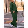 imageEVALESS Two Piece Sets for Women Lounge Sets Casual V Neck Sweatshirt and Wide Leg Sweatpants Matching Sets Women ClothingBlackish Green