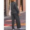 imageEVALESS Two Piece Sets for Women Lounge Sets Casual V Neck Sweatshirt and Wide Leg Sweatpants Matching Sets Women ClothingDark Grey