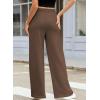 imageEVALESS Womens High Waisted Baggy Drawstring Sweatpants Casual Wide Leg Pants Long Trouser Slacks with PocketsCoffee